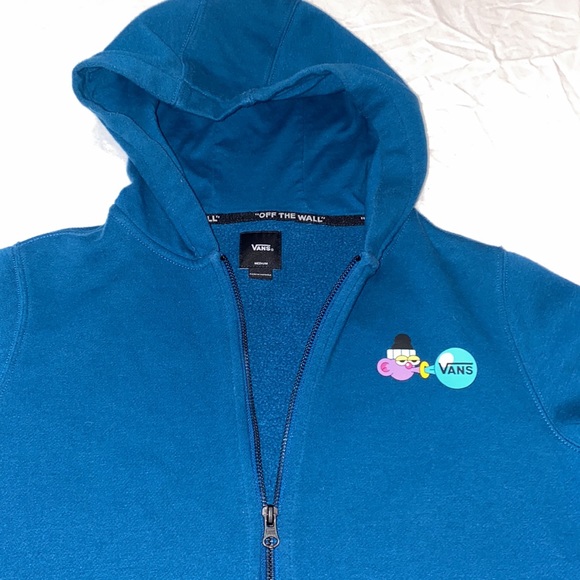 Vans Youth M Moroccan Blue Zip-Up Hoodie - Picture 5 of 8